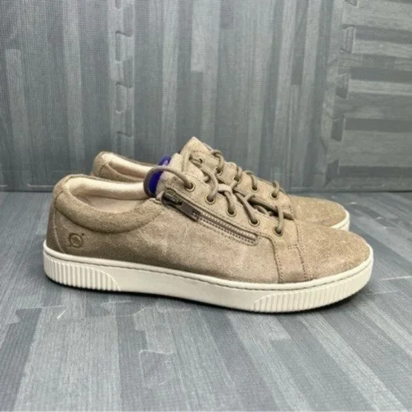 BORN Tamara Distressed Sneakers Tan Women's Size 8 - Picture 3 of 10